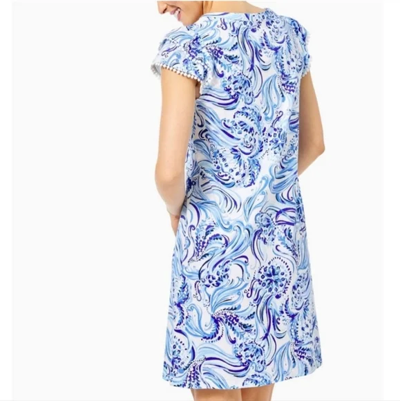 Lilly Pulitzer Bridgitte Cotton Shift Dress in Resort White Don't Be Jelly - Picture 4 of 11